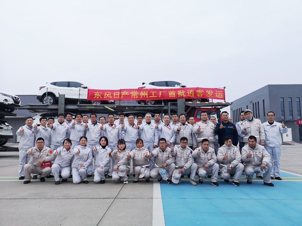 東風(fēng)日產(chǎn)常州工廠首批逍客發(fā)運(yùn)