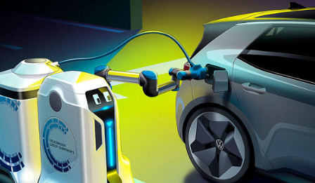 大眾充電機(jī)器人在停車場為您帶來電動汽車充電