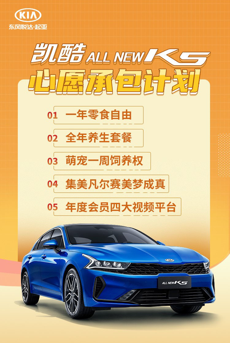 凱酷（K5)心愿承包計劃上線，心愿任你選！