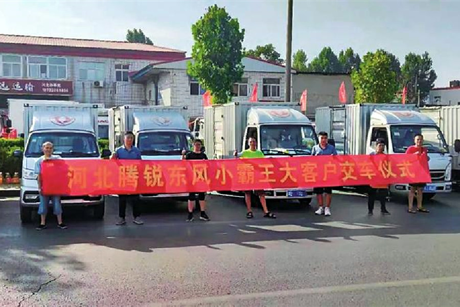 東風小霸王廂式車批量交付大客戶