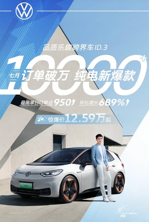 上汽大眾純電動(dòng)汽車ID.3,7月訂單過萬(wàn),硬核實(shí)力誰(shuí)能拒絕?