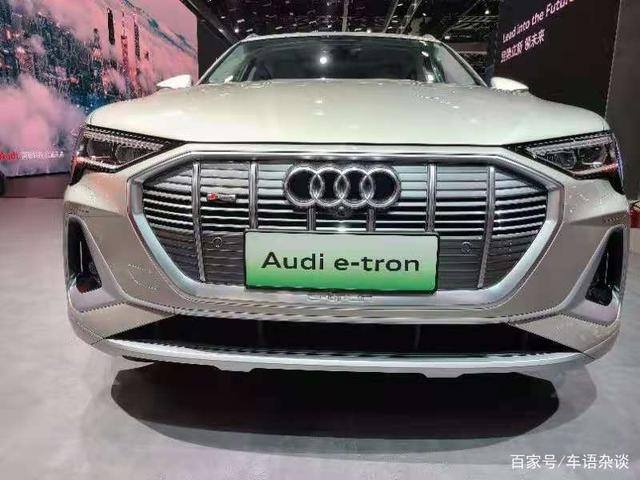 廣州車展上的進口電動汽車，400多馬力，續航近500KM的奧迪e-tron