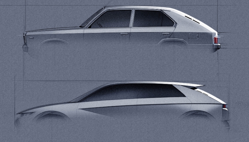 2022年Ioniq5電動(dòng)分頻盤采用45EVConcept的復(fù)古外觀，將于2月首次亮相
