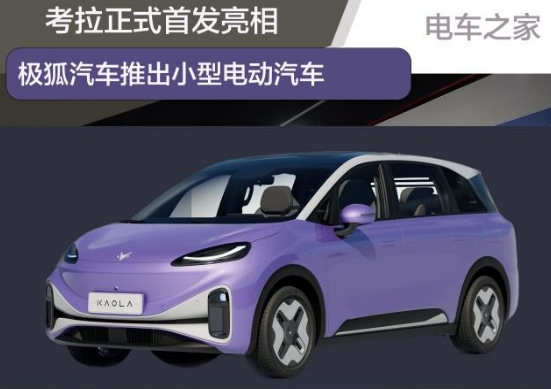 極狐汽車推出小型電動汽車考拉正式首發亮相