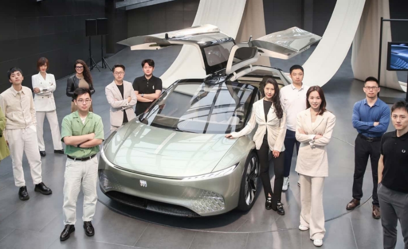 通用汽車ProximaEV概念車在中國亮相,配有別克徽章和鷗翼車門