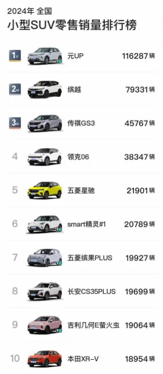 2024年,各級別銷冠都是誰?(SUV篇) 2024年,各級別SUV銷冠都是誰?