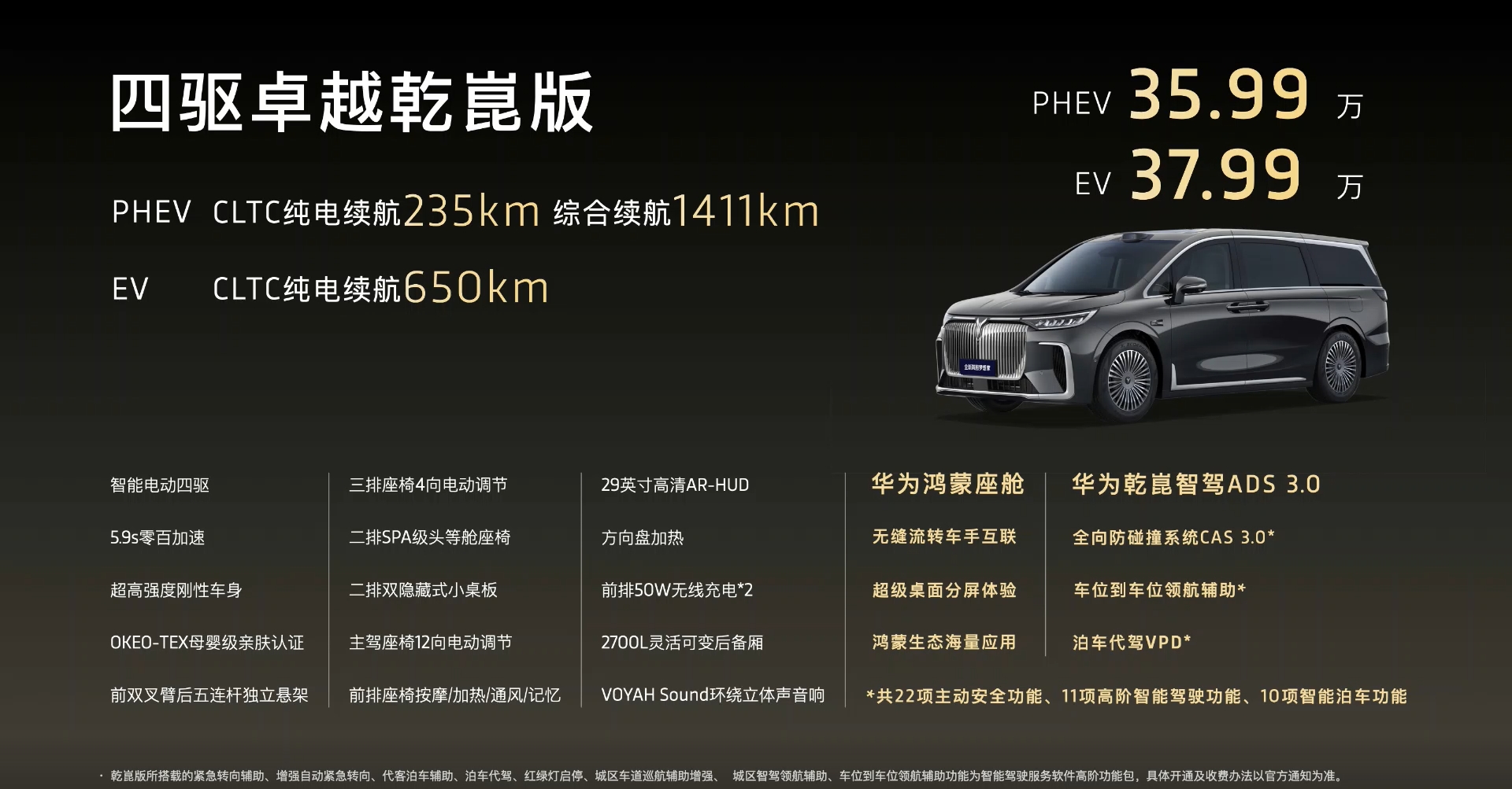 售35.99萬起嵐圖夢想家推出乾崑版新車型