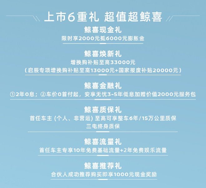 售價12.59萬元起啟辰全新大VDD-i虎鯨上市