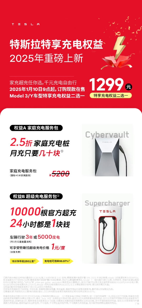 特斯拉推出Model3新春大禮包，8000元補貼疊加5年0息，月供低至2460元