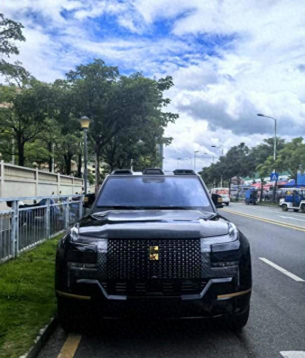 仰望U8L新車街邊曝光！24K金車標+對開天地門，6座設計+1197馬力
