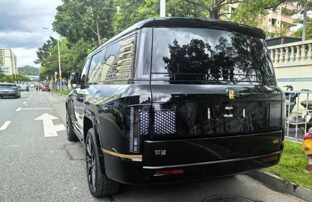 仰望U8L新車街邊曝光！24K金車標+對開天地門，6座設計+1197馬力